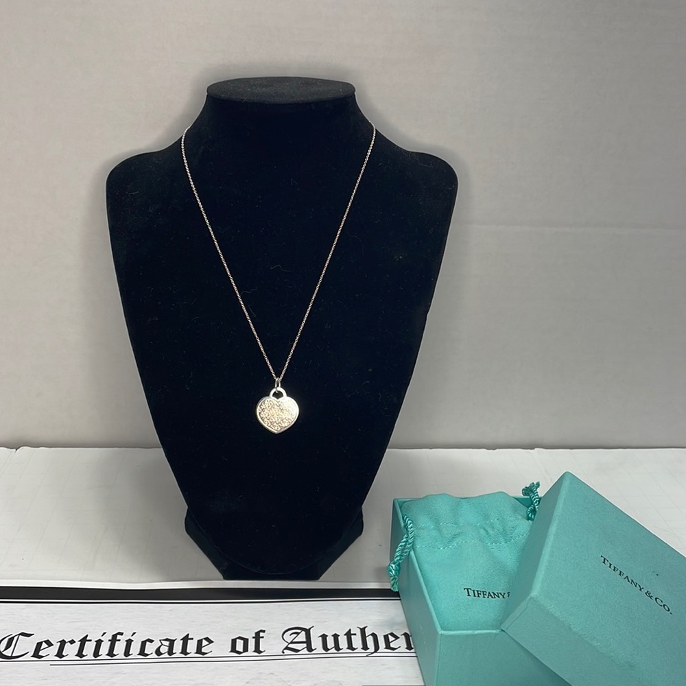 Authentic TIFFANY & Co. Japan exclusive Go women silver necklace w/ box bag COA